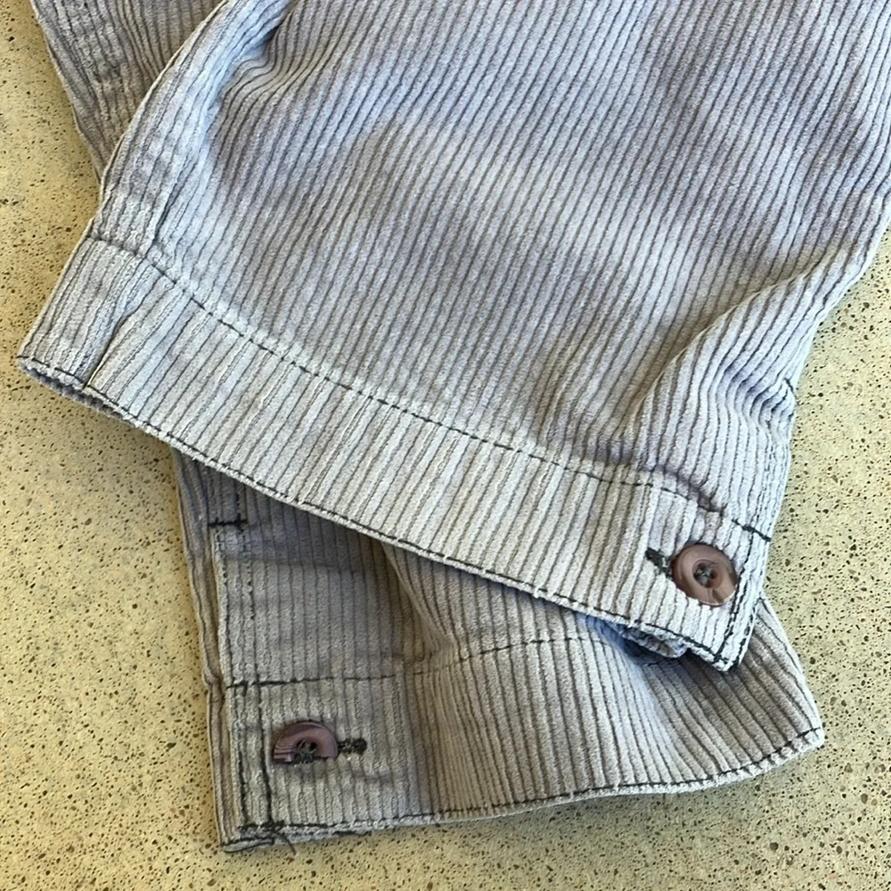 VTG Paris Sports Club Gray Corduroy High Rise Pants, 8